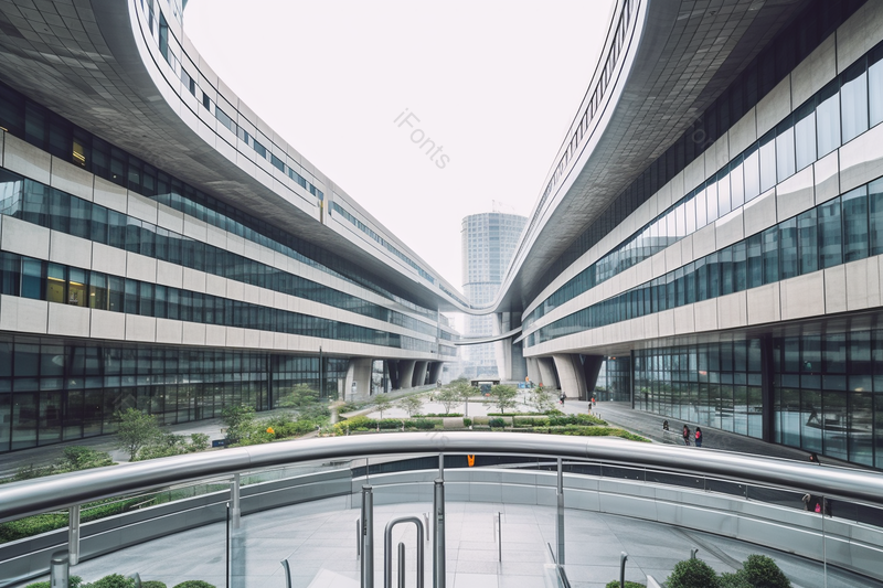 对称建筑现代城市都市实拍流线型艺术高楼玻璃幕墙摄影,高清,摄影图,摄影图片,图片大全,摄影图免费下载
